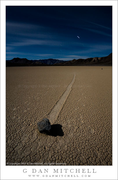 Sliding Rock Under Full Moon Light