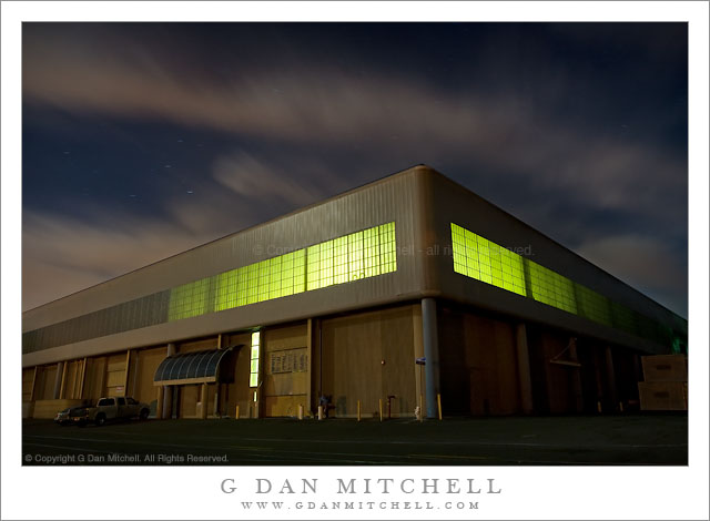 Building with Green Windows, Moonlight