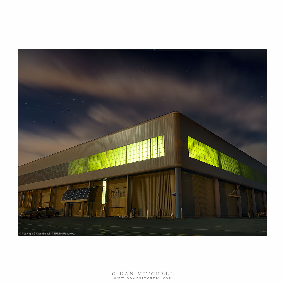 Building with Green Windows, Moonlight