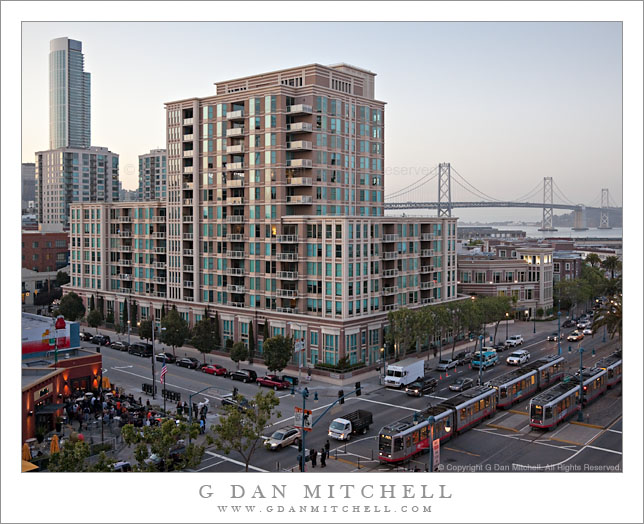 Dusk, 2nd and King Streets, San Francisco