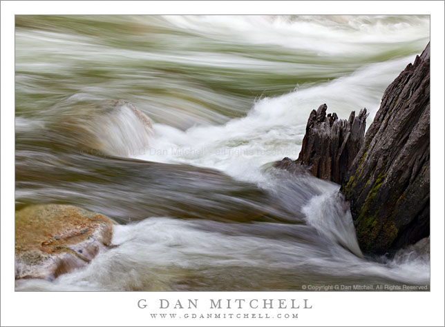 Rocks, Stump, Spring Runoff - Tenaya Creek