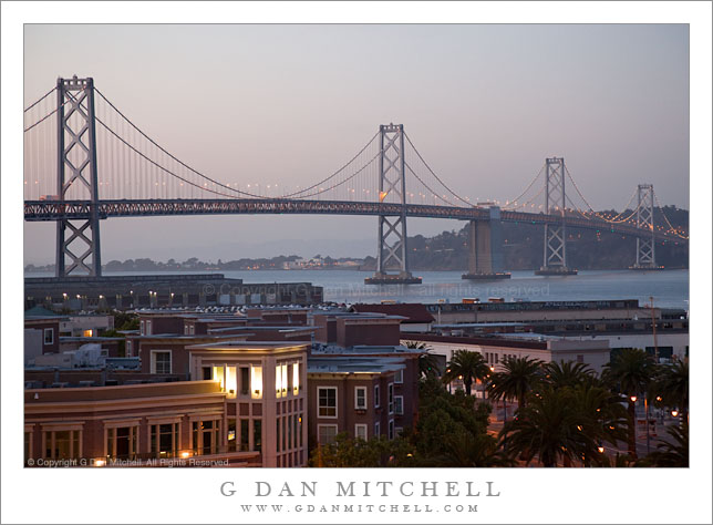 San Francisco Oakland Bay Bridge, Dusk