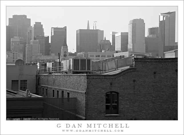 Brick Building and San Francisco Skyline