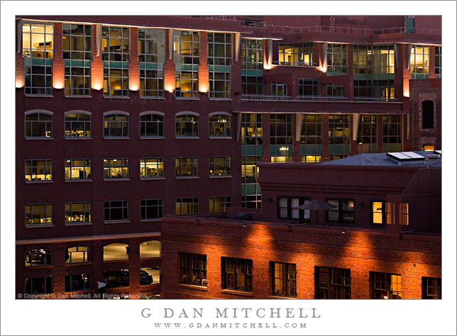 Brick and Glass Buildings, Evening