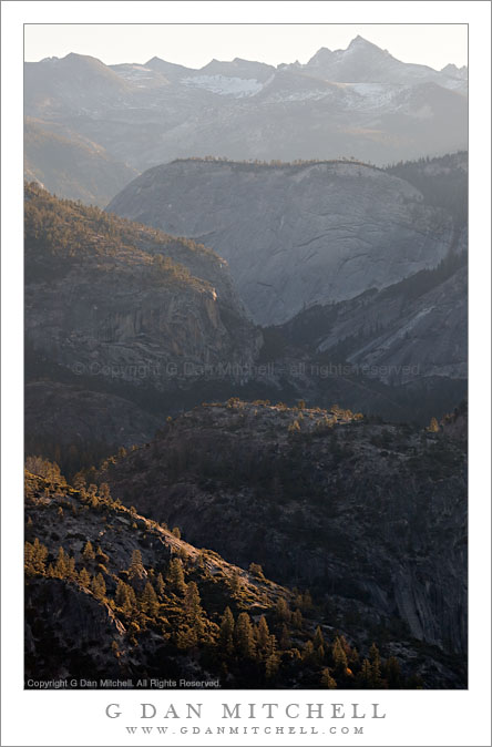 Merced Canyon and Sierra Crest, Morning