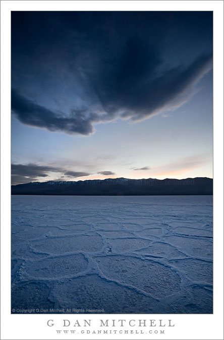 Clouds at Last Light - Badwater Basin and Panamint Range