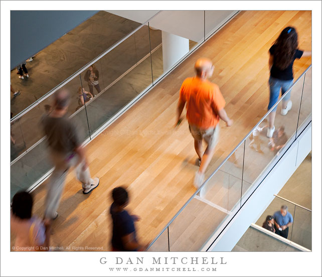 People on Walkway, MoMA