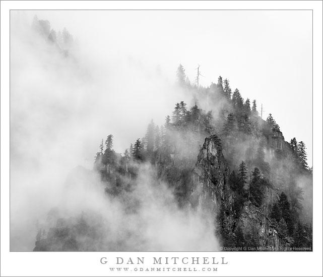 Mist and Curving Ridge, Yosemite Valley