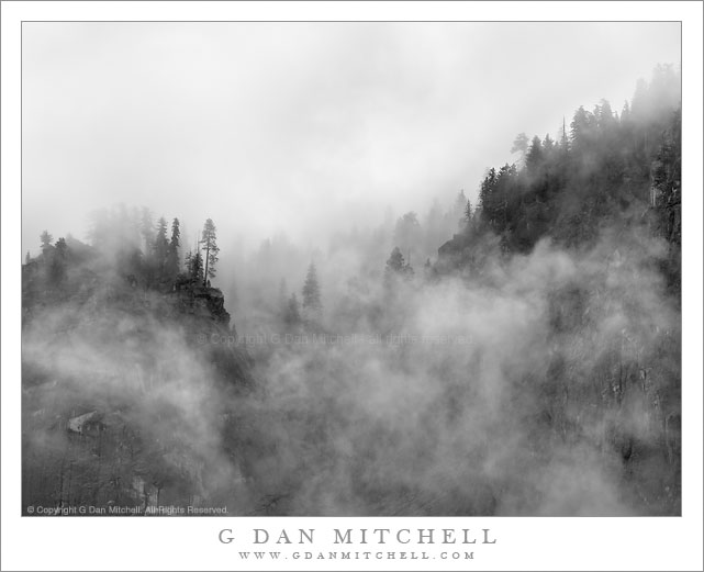 Trees, Cliffs, and Clouds