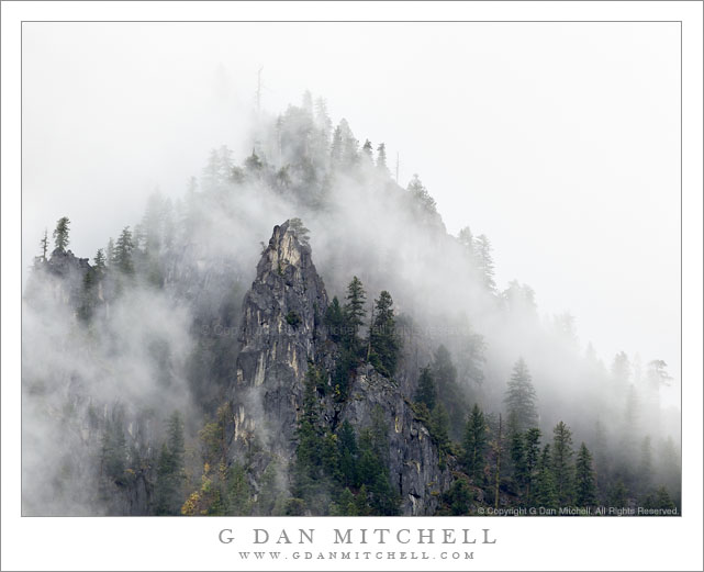 Mist Shrouded Spire, Yosemite Valley