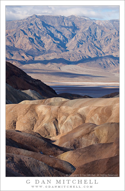 Death Valley, the Panamint Range and Zabriskie Badlands