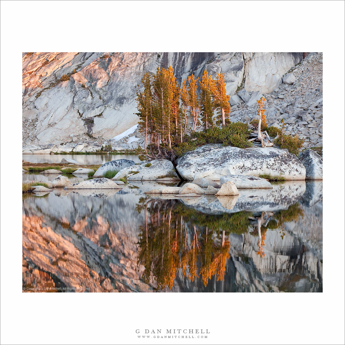 Alpenglow, Trees, and Granite