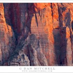 Detail, Face of The Watchman, Sunset