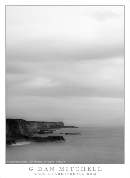 Coastal Bluffs, Clouds, Dusk