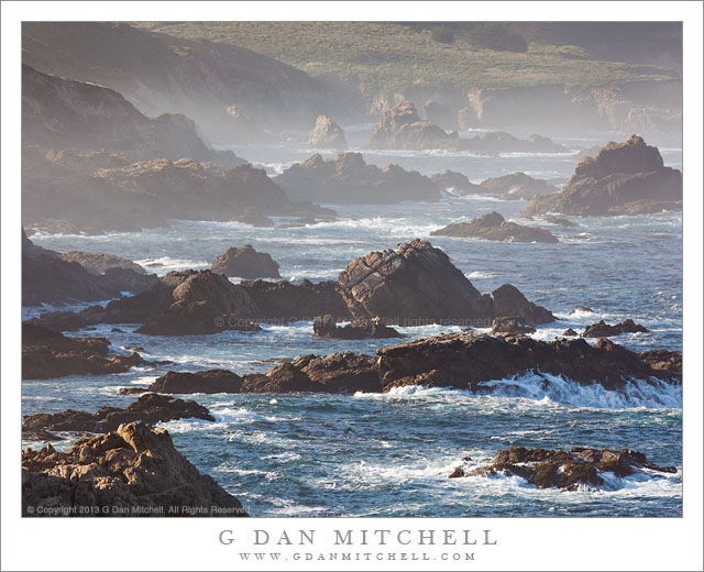 Rocky Coastline and Haze