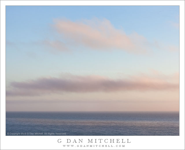 Pacific Ocean, Evening Sky and Fog