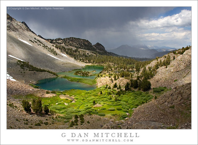 Lakes Below Duck Pass, Afternoon Showers