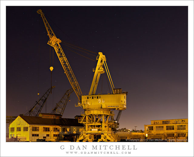 Ship Yard Crane, Night Sky