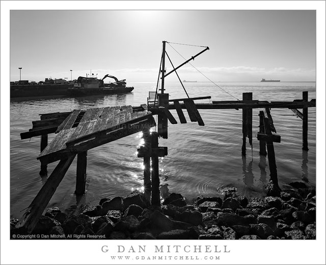 Shoreline, Abandoned Dock, Morning