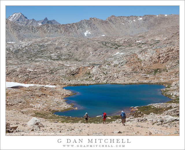 Three Backpackers, Alpine Terrain