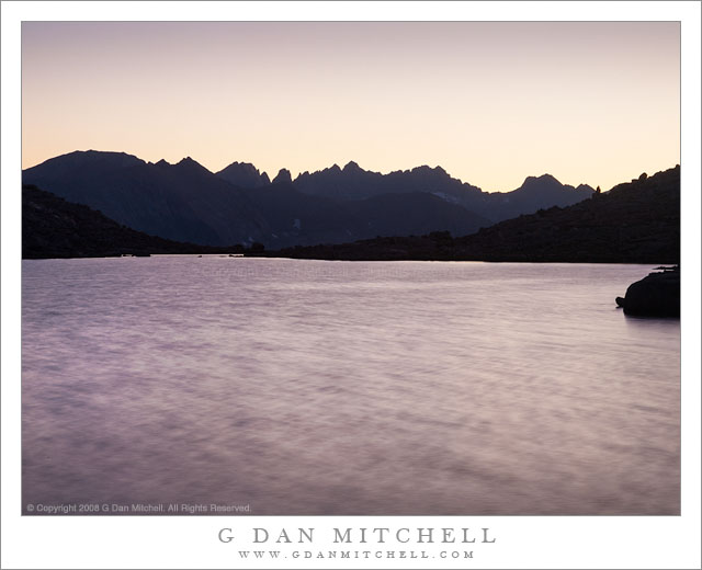 Alpine Lake, Wind, Dusk