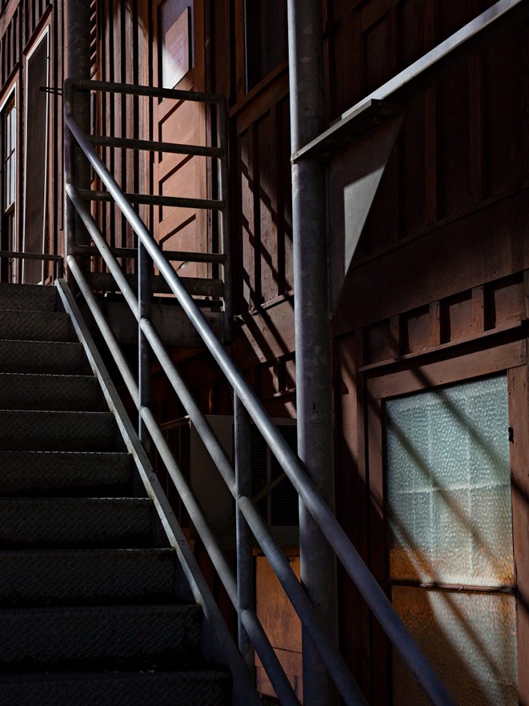 Moonlit Stairway, Wall, and Window