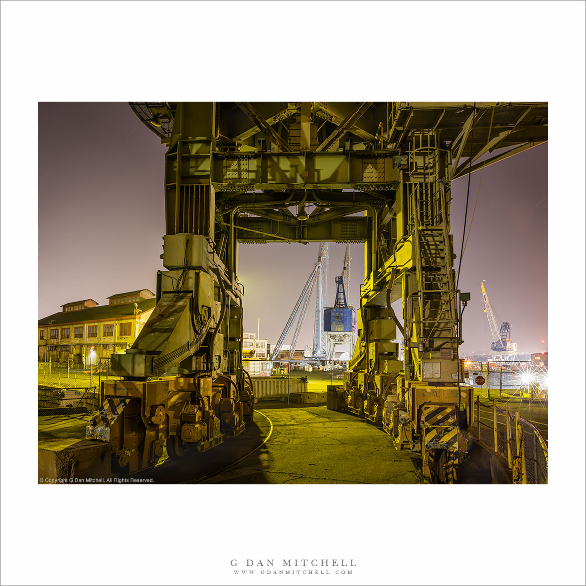 Shipyard Crane Structure, Night