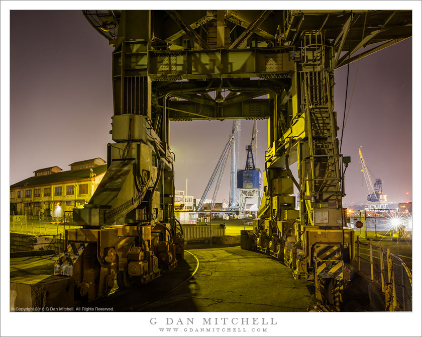 Shipyard Crane Structure, Night