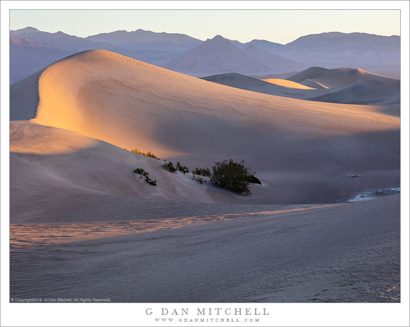 Dunes and Mountains, First Light