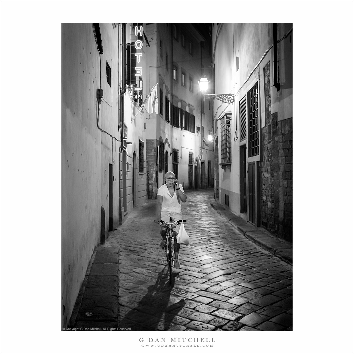 Night Cyclist, Florence