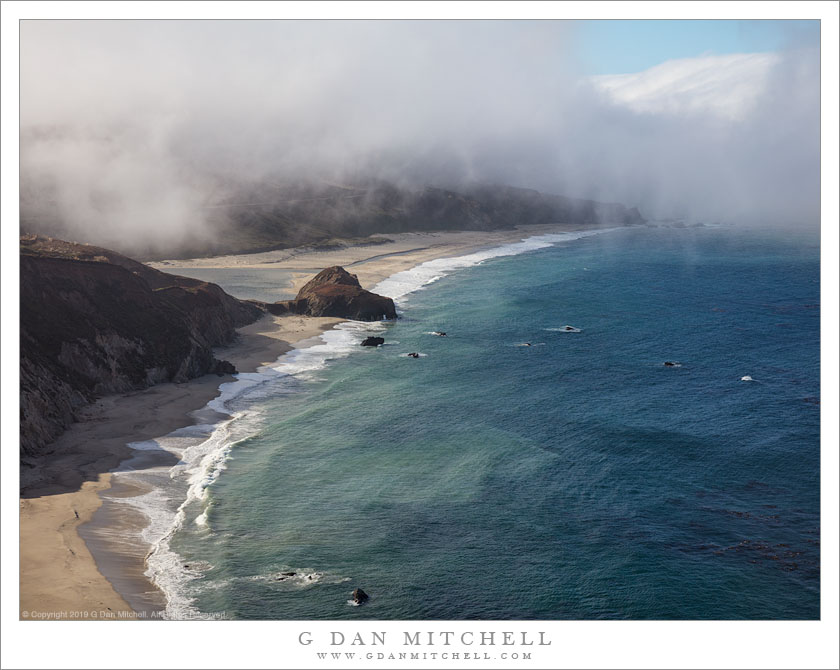 Curving Beach, Fog