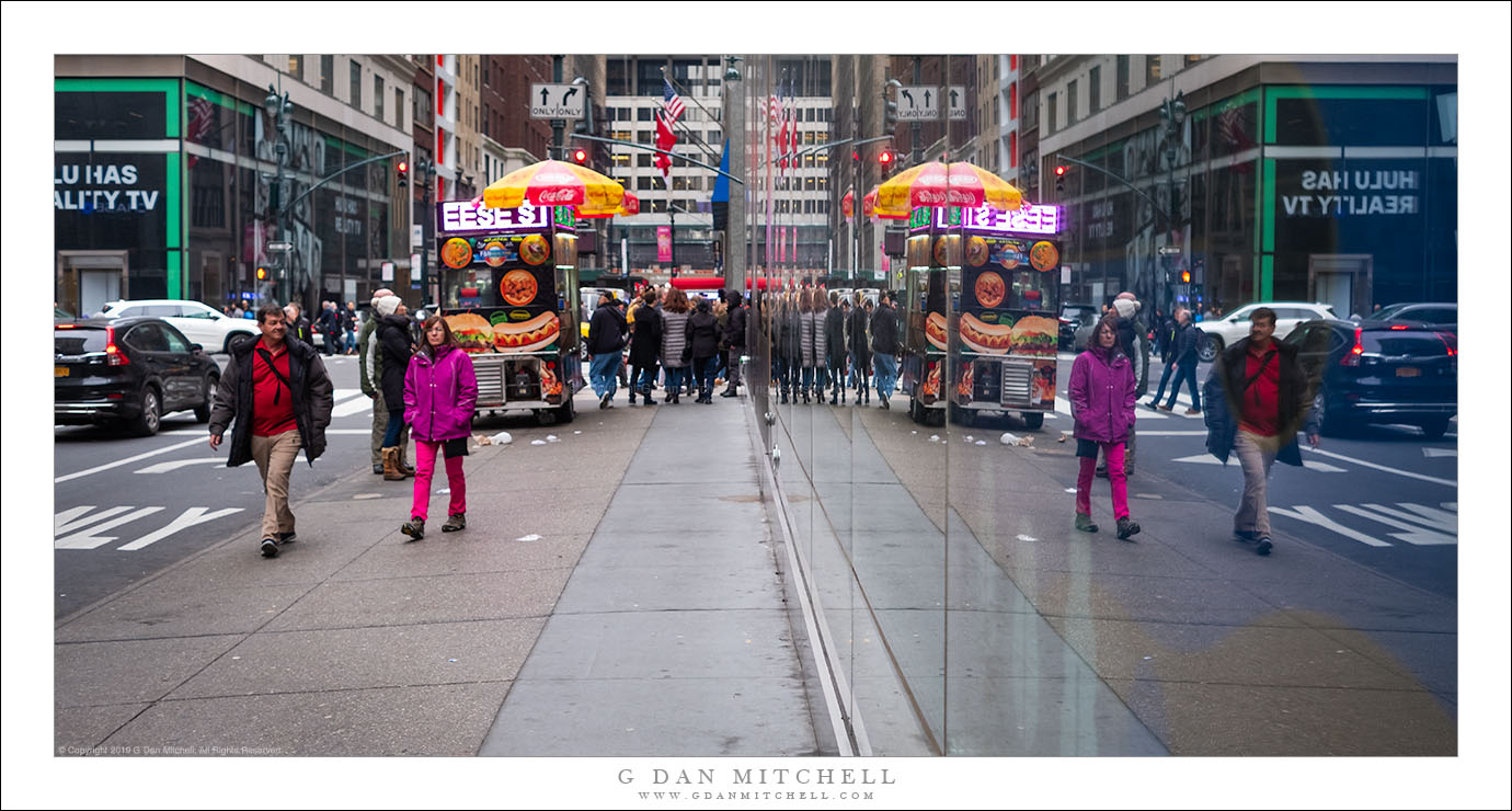 Mirrored Street Scene