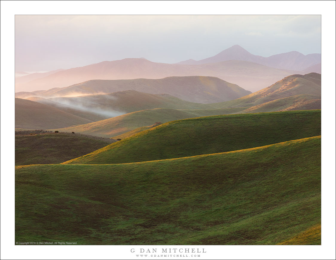 Sunrise, Fog, Spring HIlls