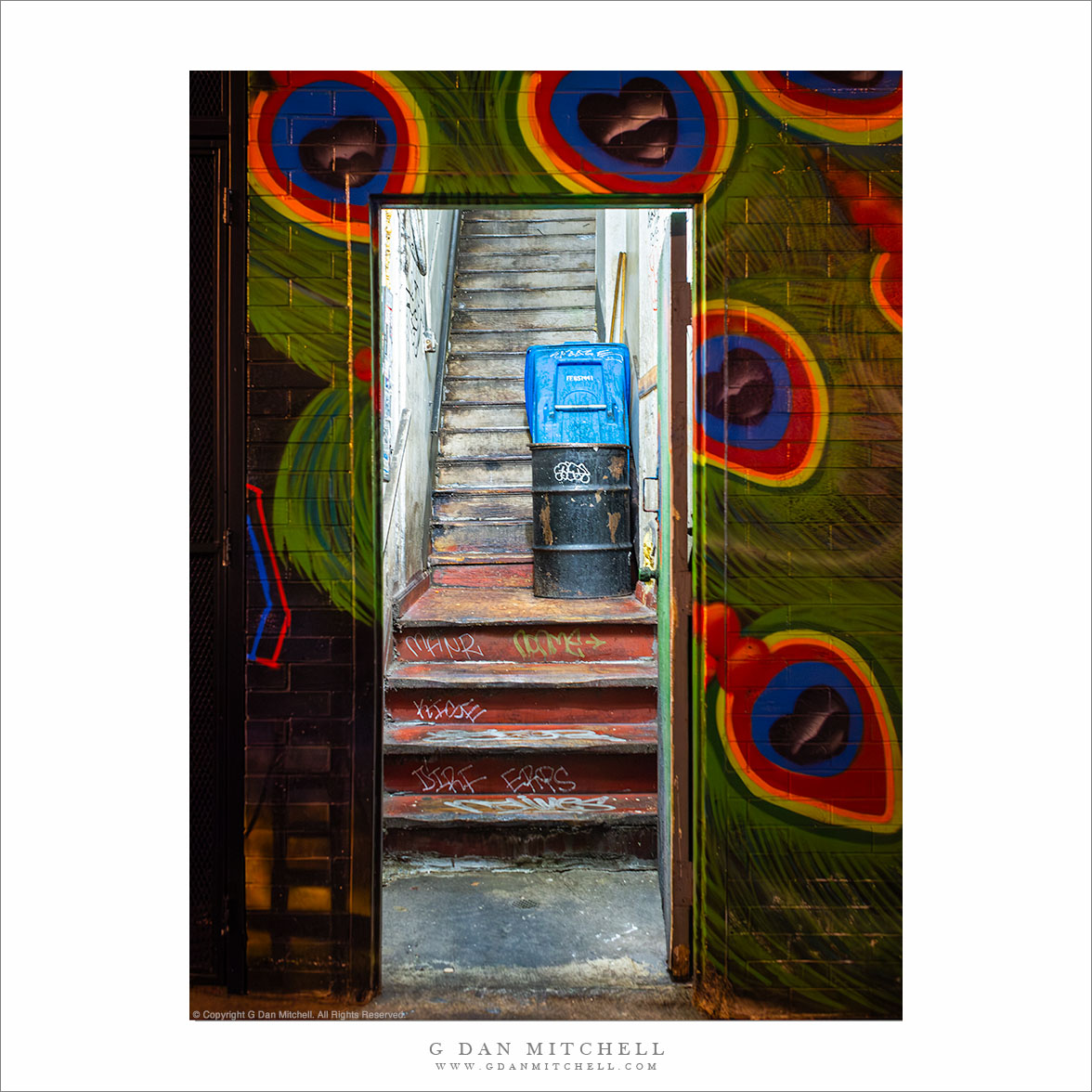 Open Door and Stairway, Night