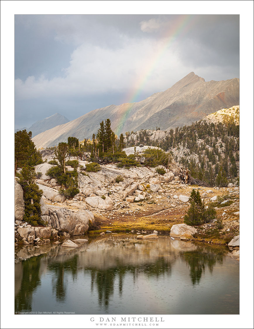 Alpine Lake, Storm, and Rainbow