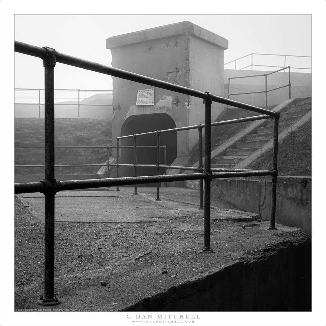 Railings and Fog, Battery Spencer