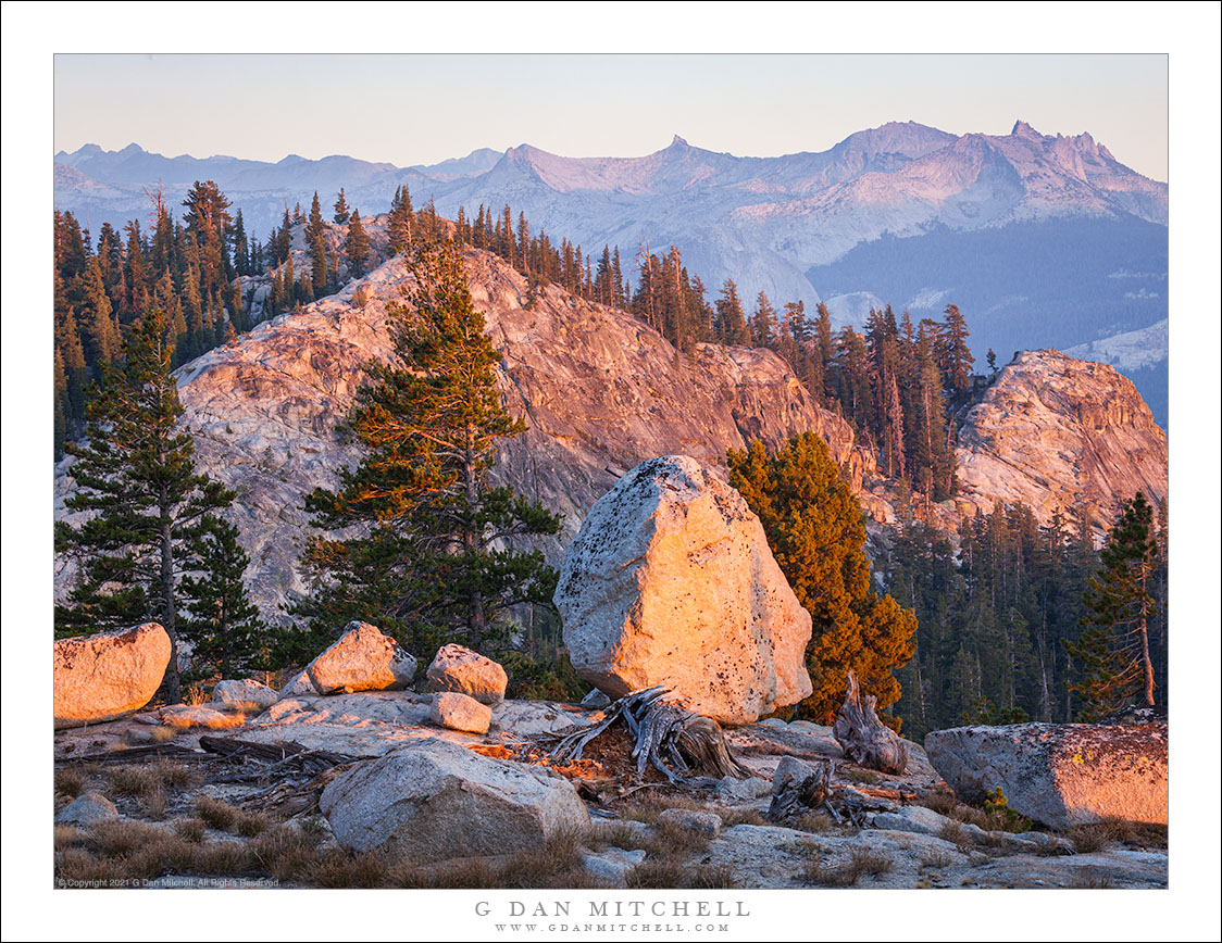 Boulders, Cathedral Range, Sunset