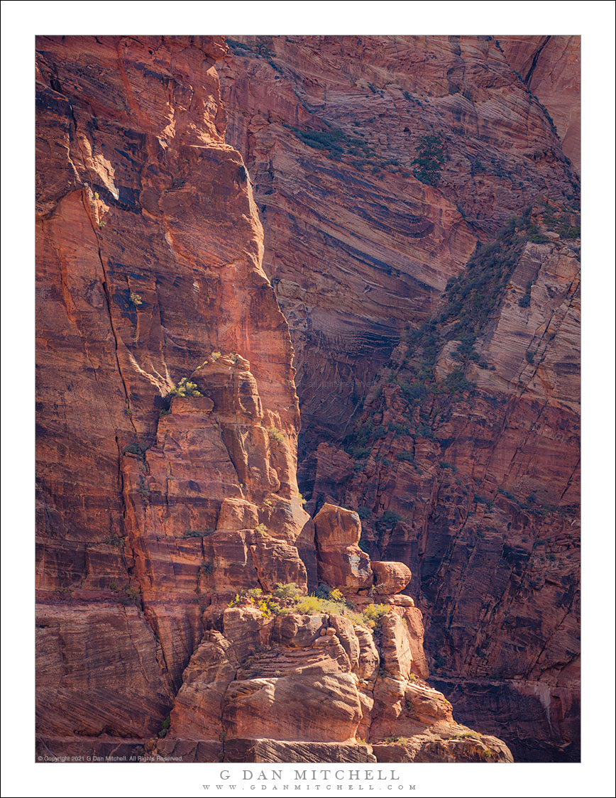 Cliff Edge in Sunlight