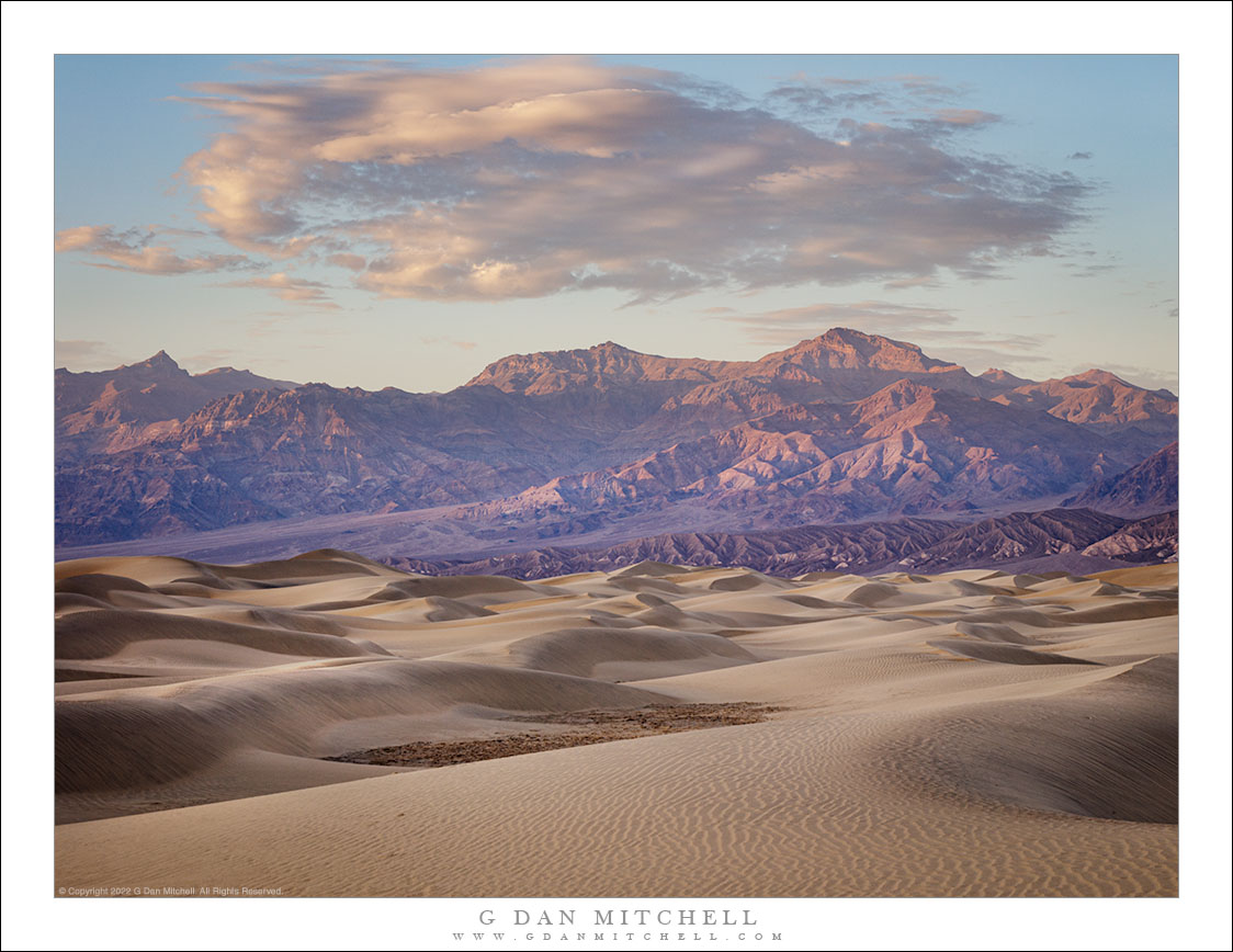 Dunes and Desert Mountains, Evening