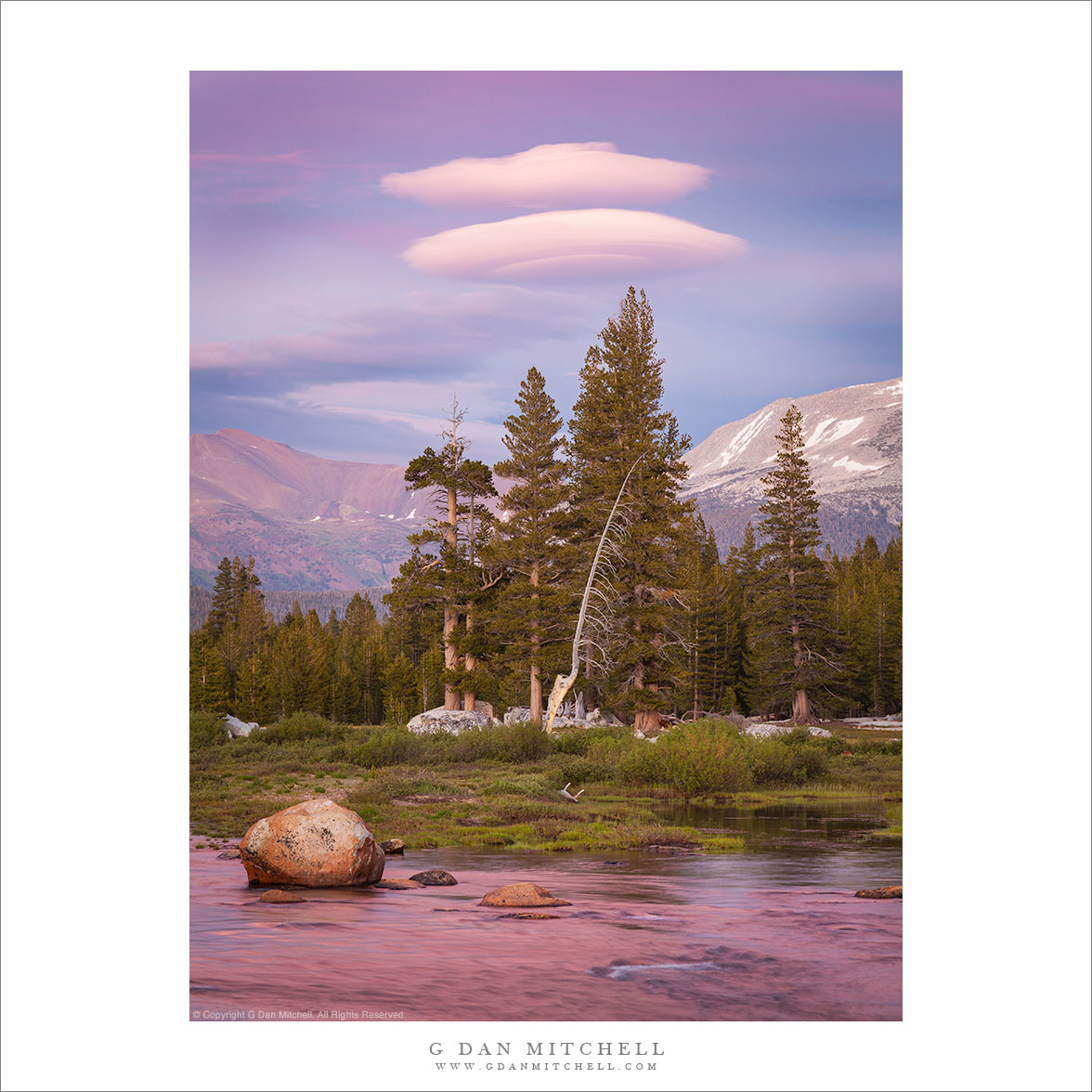 Lenticular Clouds, Alpenglow Reflections