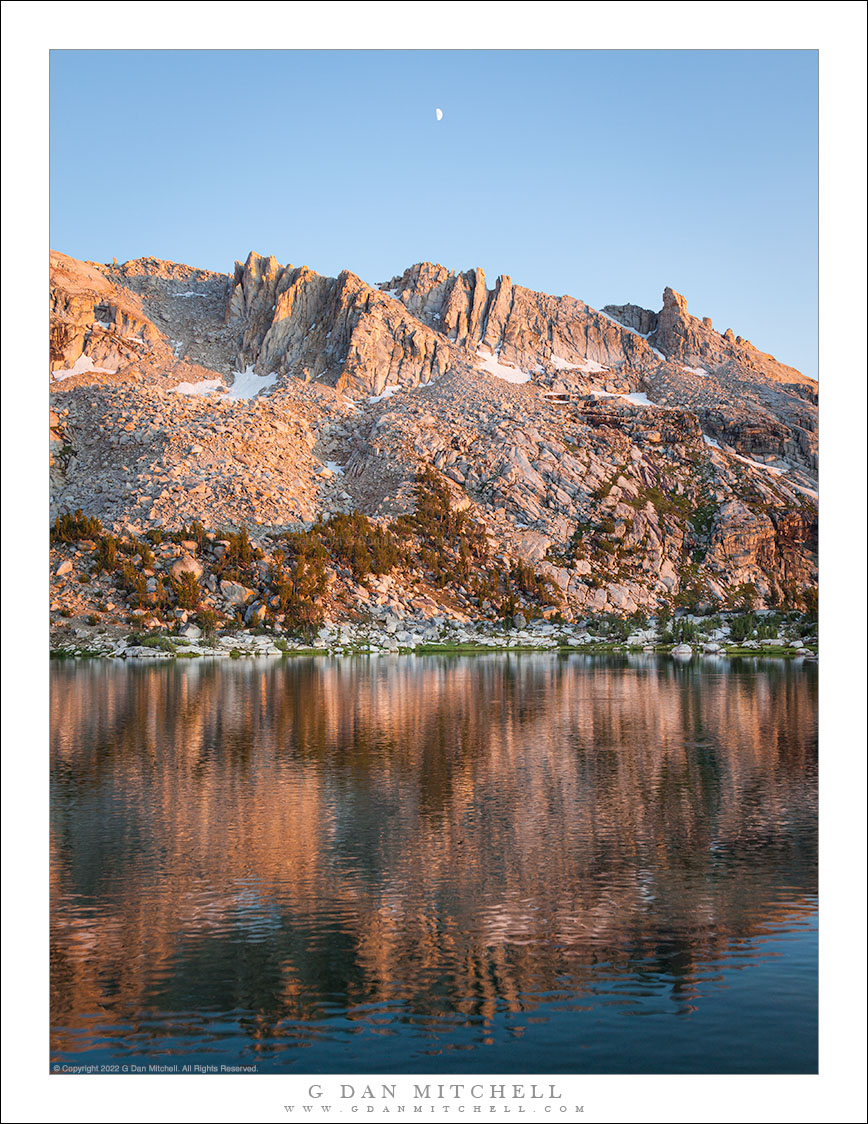 Alpine Lake, Sunset Moonrise