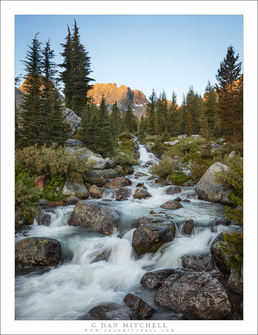 Mountains and Cascade, Dawn