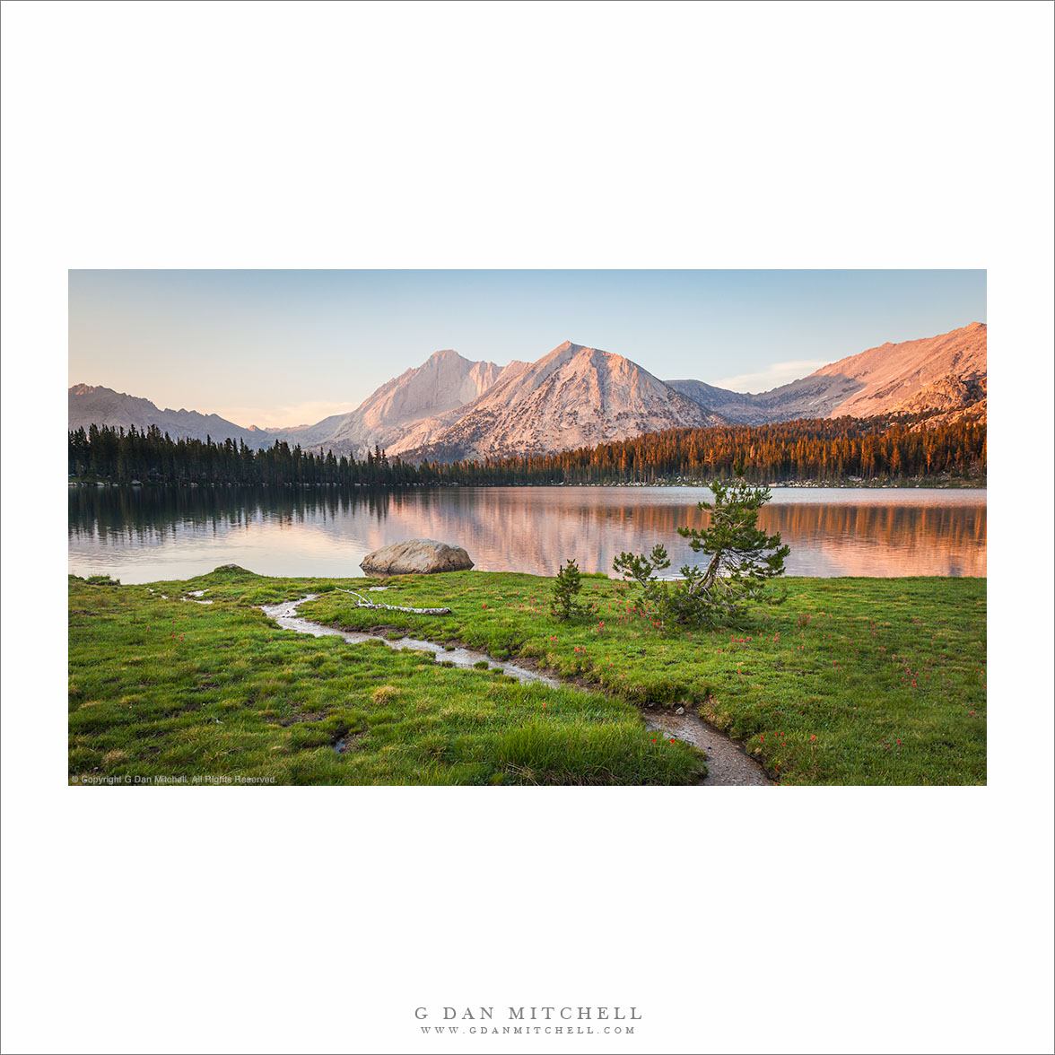 Lake, Meadow, and Alpenglow
