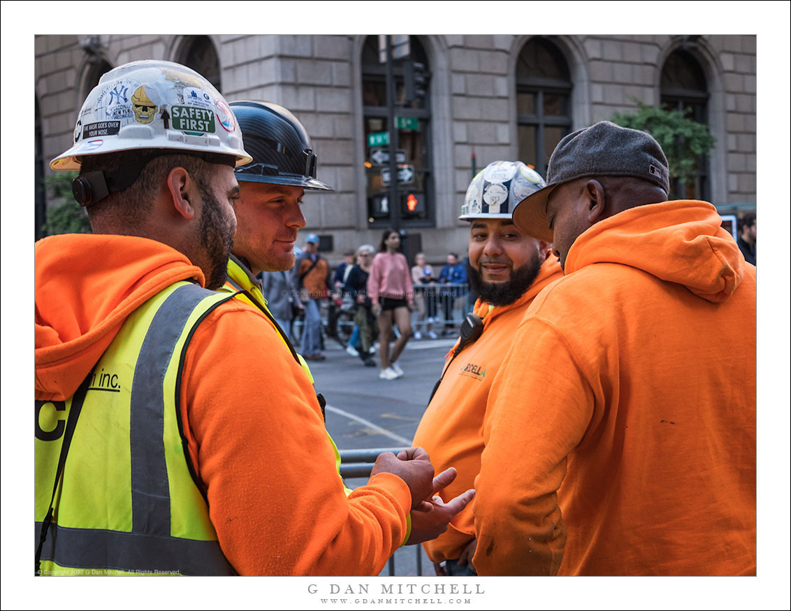 Workers at a Manhattan Parade