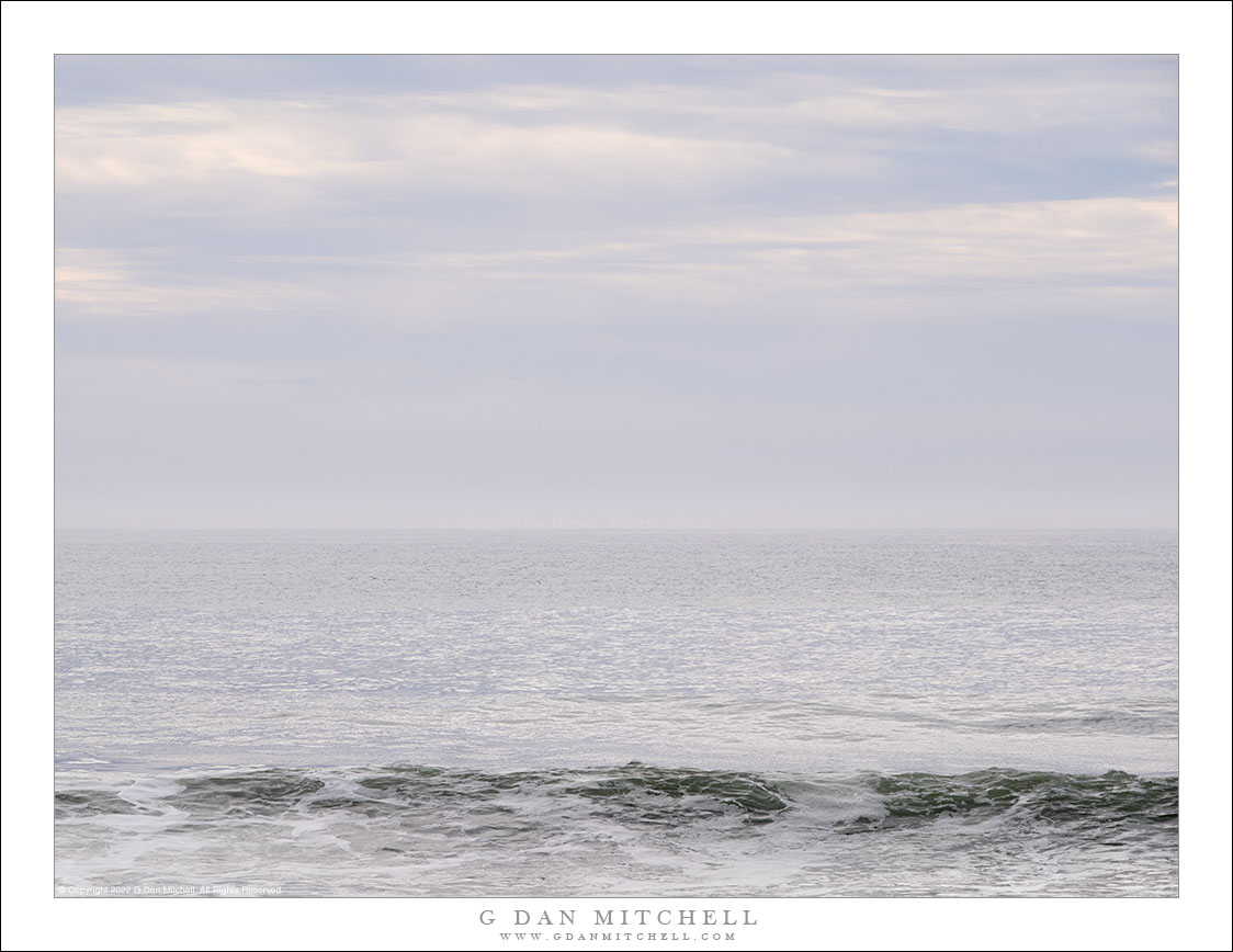 Wave, Horizon, and Clouds