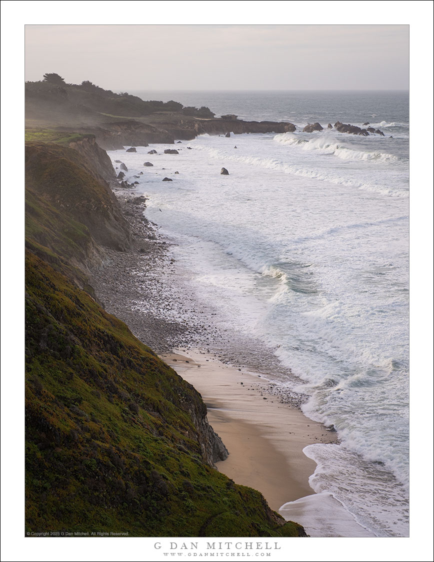 Cliffs, Beach, and Winter Surf