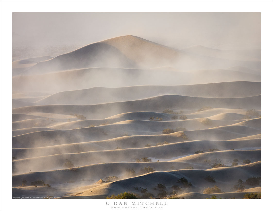 Dunes, poussière soufflée