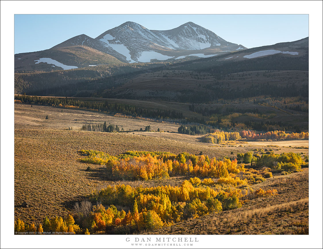 Aspens, Peaks, and Evening Shadows II