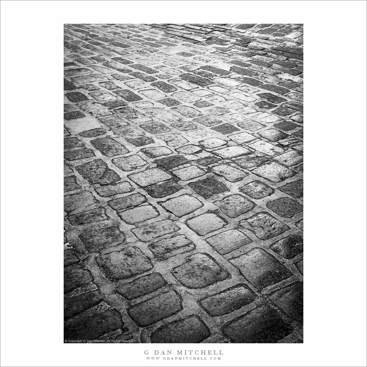 Cobblestones in Rain, York