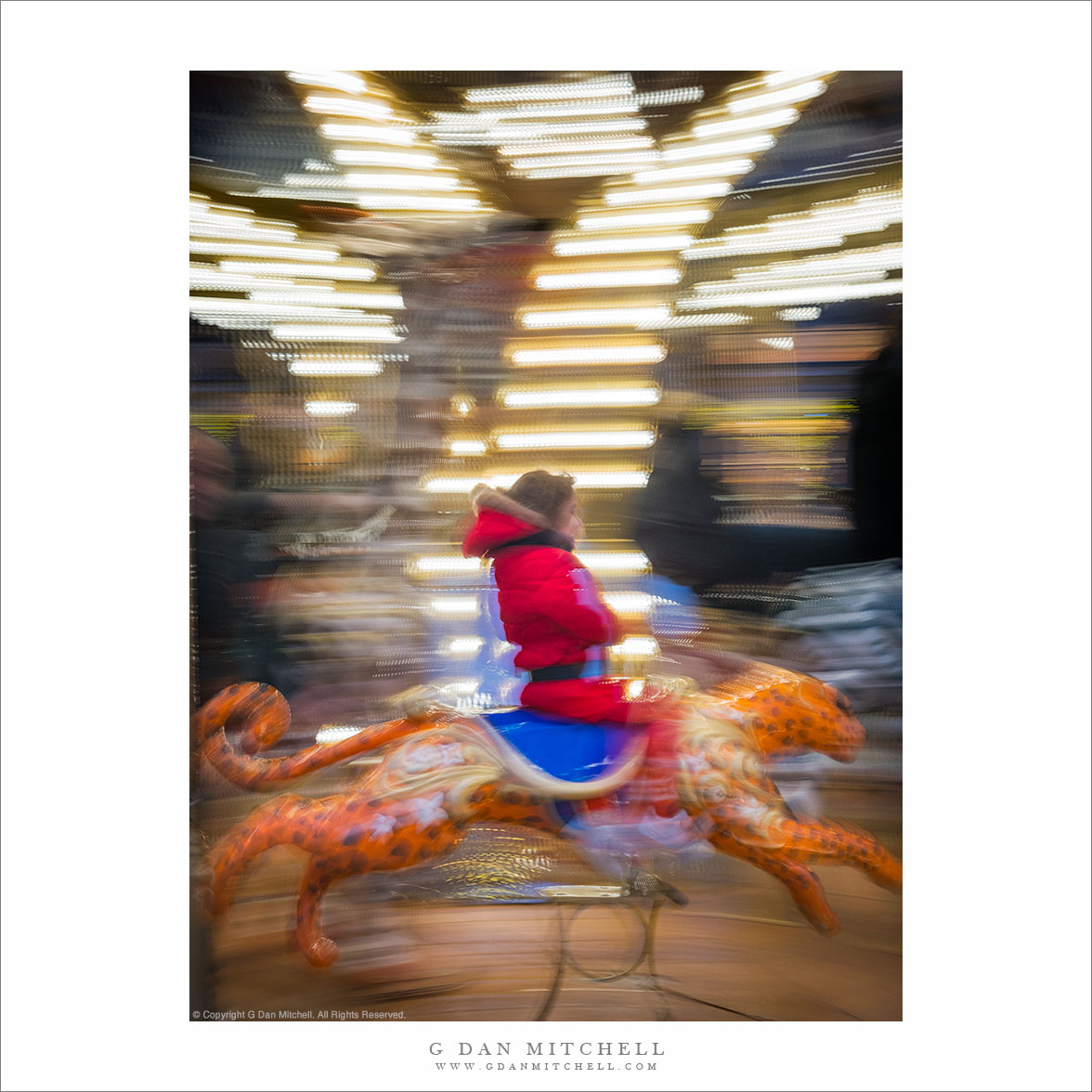 Ride the Tiger, a carousel in Paris at Night